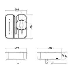 Tiger Douchemand Voor Douchewand 2-store Zwart -Badkamer Verkoop 123 3642