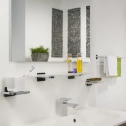 Tiger Planchet Zenna Chroom/Wengé -Badkamer Verkoop 123 3646