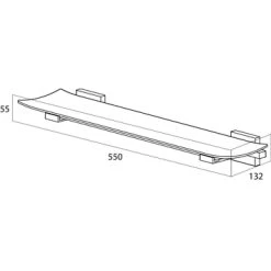 Tiger Planchet Zenna Chroom/Wengé -Badkamer Verkoop 123 3649