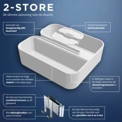 Tiger Douchemand Voor Douchewand 2-store Wit -Badkamer Verkoop 123 3662