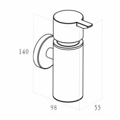 Marho Zeepdispenser Luxor Zwart -Badkamer Verkoop 123 3690