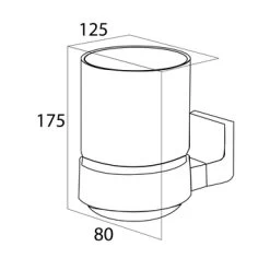 Tiger Bekerhouder Ontario Hangend Met Beker Chroom -Badkamer Verkoop 123 3744