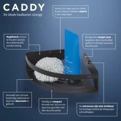 Tiger Caddy Hoekkorf Klein Zwart 14 Tiger Caddy Hoekkorf Klein Zwart -Badkamer Verkoop 123 3757