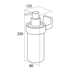 Tiger Zeepdispenser Ontario Hangend Chroom -Badkamer Verkoop 123 3761