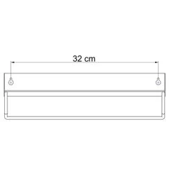 Sealskin Brix Wandrek Met Handdoekrek 35 Cm Wit -Badkamer Verkoop 123 3784