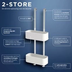 Tiger Doucherek Ophangbaar 2-store 25cm Wit 14 Tiger Doucherek Ophangbaar 2-store 25cm Wit -Badkamer Verkoop 123 3810