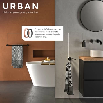 Tiger Handdoekhouder Urban 2-Armig Zwart 10 Tiger Handdoekhouder Urban 2-Armig Zwart - Afbeelding 8