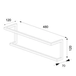 Sealskin Carré Handdoekrek 48 Cm Wit -Badkamer Verkoop 123 3886