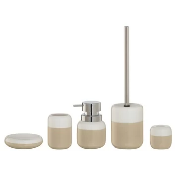 Sealskin Zeepdispenser Sphere Porcelein Zand 4 Sealskin Zeepdispenser Sphere Porcelein Zand - Afbeelding 2