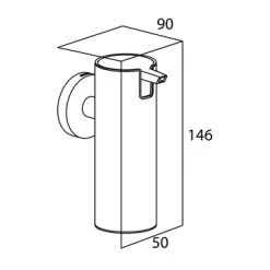 Tiger Zeepdispenser Boston Klein Hangend RVS -Badkamer Verkoop 123 3981