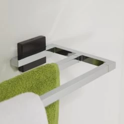 Tiger Dubbel Handdoekrek Zenna Chroom/Wengé 10 Tiger Dubbel Handdoekrek Zenna Chroom/Wengé -Badkamer Verkoop 123 4023