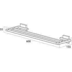 Tiger Dubbel Handdoekrek Zenna Chroom/Wengé 11 Tiger Dubbel Handdoekrek Zenna Chroom/Wengé -Badkamer Verkoop 123 4024