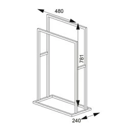 Sealskin Carré Handdoekrek Vrijstaand Wit -Badkamer Verkoop 123 4047