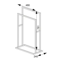 Sealskin Carré Handdoekrek Vrijstaand Wit -Badkamer Verkoop 123 4051
