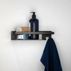 Tiger Douchemand Met Haak Caddy Zwart -Badkamer Verkoop 123 4067