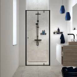 Tiger Douchemand Met Haak Caddy Zwart -Badkamer Verkoop 123 4068