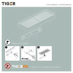 Tiger Planchet Cooper 28 Cm RVS/zwart -Badkamer Verkoop 123 4130