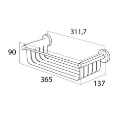 Tiger Wandkorf Boston Chroom -Badkamer Verkoop 123 4146