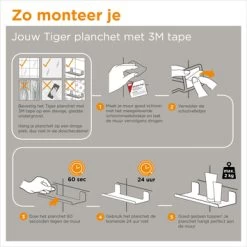 Tiger Planchet Colar 30 Cm Zwart 18 Tiger Planchet Colar 30 Cm Zwart -Badkamer Verkoop 123 4156