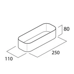 Tiger Wandrek/douchemand 2-store 25cm Zwart -Badkamer Verkoop 123 4209