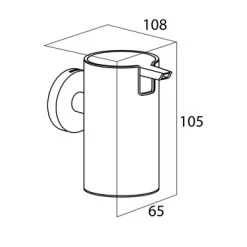 Tiger Zeepdispenser Boston Groot Hangend RVS -Badkamer Verkoop 123 4222