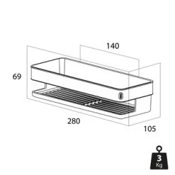 Tiger Douchemand Cooper 28 Cm RVS/zwart -Badkamer Verkoop 123 4233