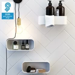 Tiger Wandrek/douchemand 2-store 25cm Wit -Badkamer Verkoop 123 4382