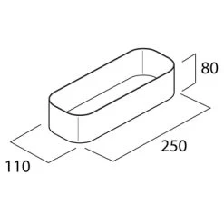 Tiger Wandrek/douchemand 2-store 25cm Wit -Badkamer Verkoop 123 4386