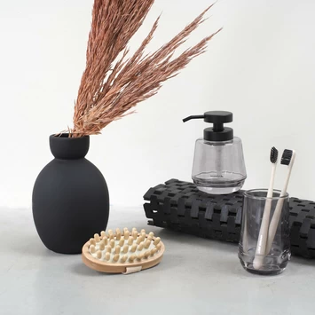 Sealskin Badmat Woodblock 60x60cm Zwart 5 Sealskin Badmat Woodblock 60x60cm Zwart - Afbeelding 3