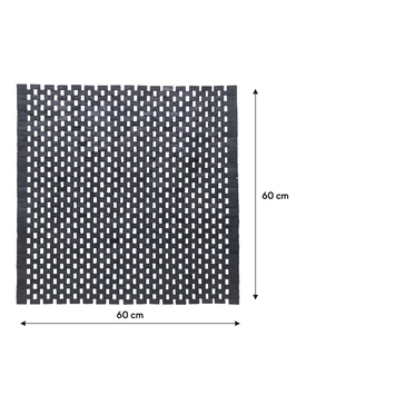 Sealskin Badmat Woodblock 60x60cm Zwart 6 Sealskin Badmat Woodblock 60x60cm Zwart - Afbeelding 4
