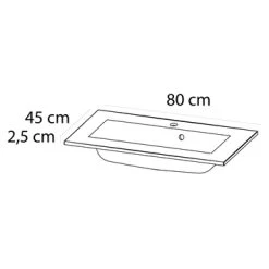 Tiger Badkamermeubelset Karlo 80cm Matzwart Met Zwarte Wastafel -Badkamer Verkoop 123 443