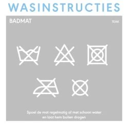 Sealskin WC Mat Woodblock Teak 60x60 Cm -Badkamer Verkoop 123 4543