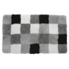 GAMMA Badmat Blok Zwart Met Grijs 60x90 Cm -Badkamer Verkoop 123 4576