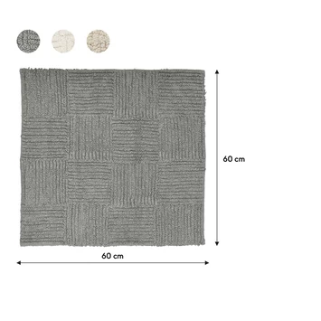 Sealskin Badmat Reverse 60x60cm Grijs 7 Sealskin Badmat Reverse 60x60cm Grijs - Afbeelding 5