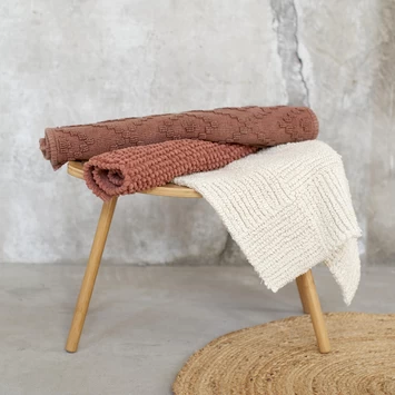 Sealskin Badmat Delhi 60x60cm Donkerroze 7 Sealskin Badmat Delhi 60x60cm Donkerroze - Afbeelding 5