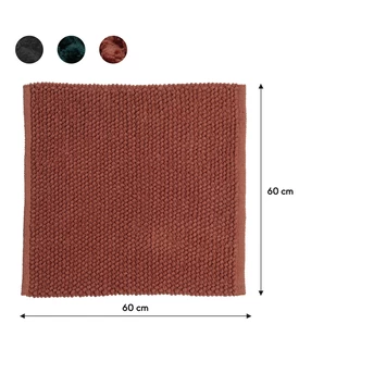 Sealskin Badmat Delhi 60x60cm Donkerroze 8 Sealskin Badmat Delhi 60x60cm Donkerroze - Afbeelding 6