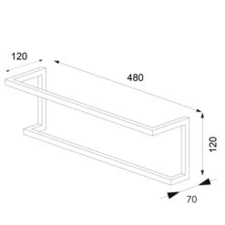 Sealskin Carré Handdoekrek 48 Cm Zwart 14 Sealskin Carré Handdoekrek 48 Cm Zwart -Badkamer Verkoop 123 493