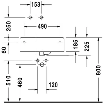 Duravit Wastafel Scola Rechts 61.4x45.9x22.4 Cm 5 Duravit Wastafel Scola Rechts 61.4x45.9x22.4 Cm - Afbeelding 3