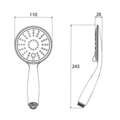 Tiger Handdouche Splash Tossa Ø11 Cm 3 Standen 11 Tiger Handdouche Splash Tossa Ø11 Cm 3 Standen -Badkamer Verkoop 123 5032