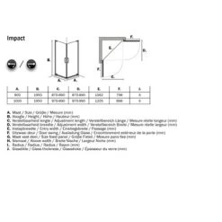 Sealskin Swingdeur Voor Hoekinstap Impact 90x195 Cm Chroom -Badkamer Verkoop 123 5093
