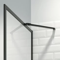 SEALSKIN Inloopdouche A3 Contour Zwart 138x200cm -Badkamer Verkoop 123 5121