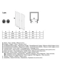 Sealskin Pendeldeur Voor Nis I AM 90x200 Cm Chroom -Badkamer Verkoop 123 5175