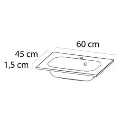 Tiger Reverse Meubelset Met 2 Lades 60 Cm Chalet Eik / Mat Zwart Inclusief Oval Wastafel Mat Zwart -Badkamer Verkoop 123 518