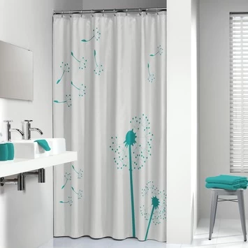 Sealskin Douchegordijn Vento Aqua 180x200 Cm 3 Sealskin Douchegordijn Vento Aqua 180x200 Cm