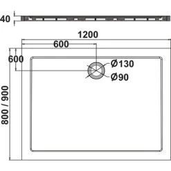 Sealskin Douchebak Fusion Rechthoek Inbouw 120x90x4 Cm Wit -Badkamer Verkoop 123 5421