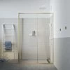 Sealskin Schuifdeur Met Zijwand 140x90x200 Cm Contour Goud Geborsteld -Badkamer Verkoop 123 5441