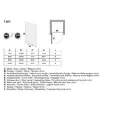 Sealskin Swingdeur Voor Nis I AM 70x200 Cm Zwart -Badkamer Verkoop 123 5516