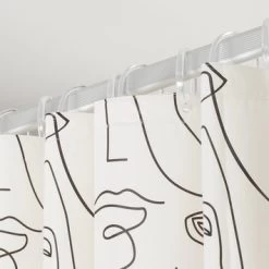 Sealskin Douchegordijn Mind 180x200cm Zwart/wit -Badkamer Verkoop 123 5529