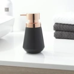 Sealskin Zeepdispenser Conical Porcelein Zwart -Badkamer Verkoop 123 553