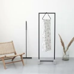 Sealskin Douchegordijn Mind 180x200cm Zwart/wit -Badkamer Verkoop 123 5534